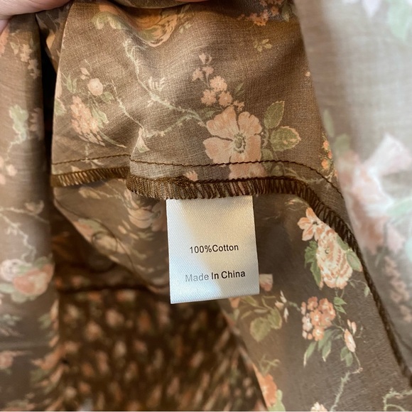 Tuckernuck Rosewood‎ Chintz Marlena Floral Brown Boho Midi Dress Size Small NWT - Picture 4 of 8